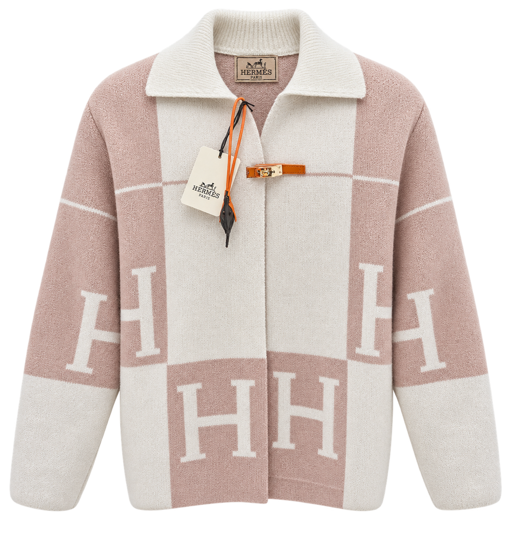 Дамска жилетка Hermès – черно и бяло с H мотиви (Copy)