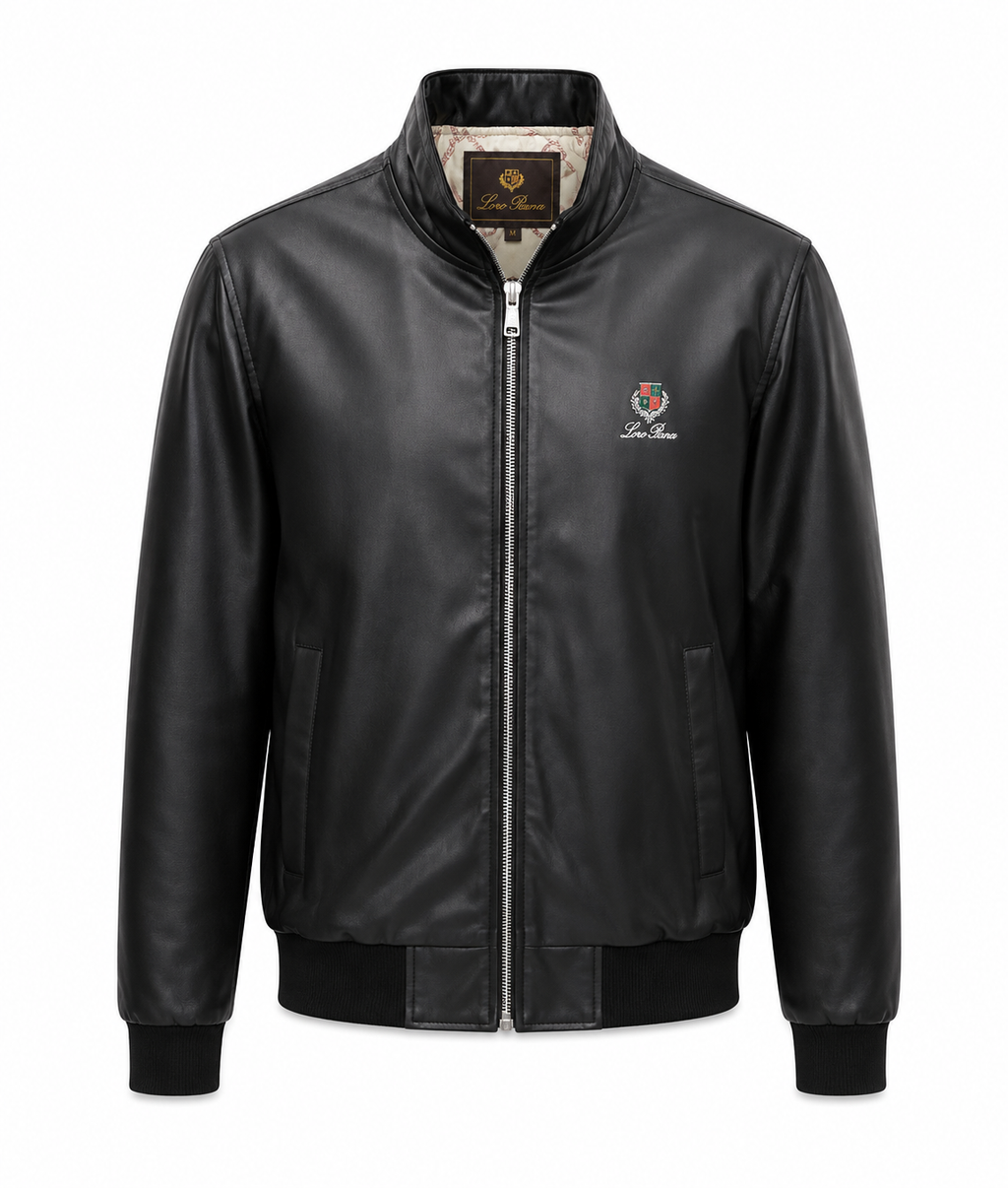 Мъжко кожено яке Loro Piana – черно