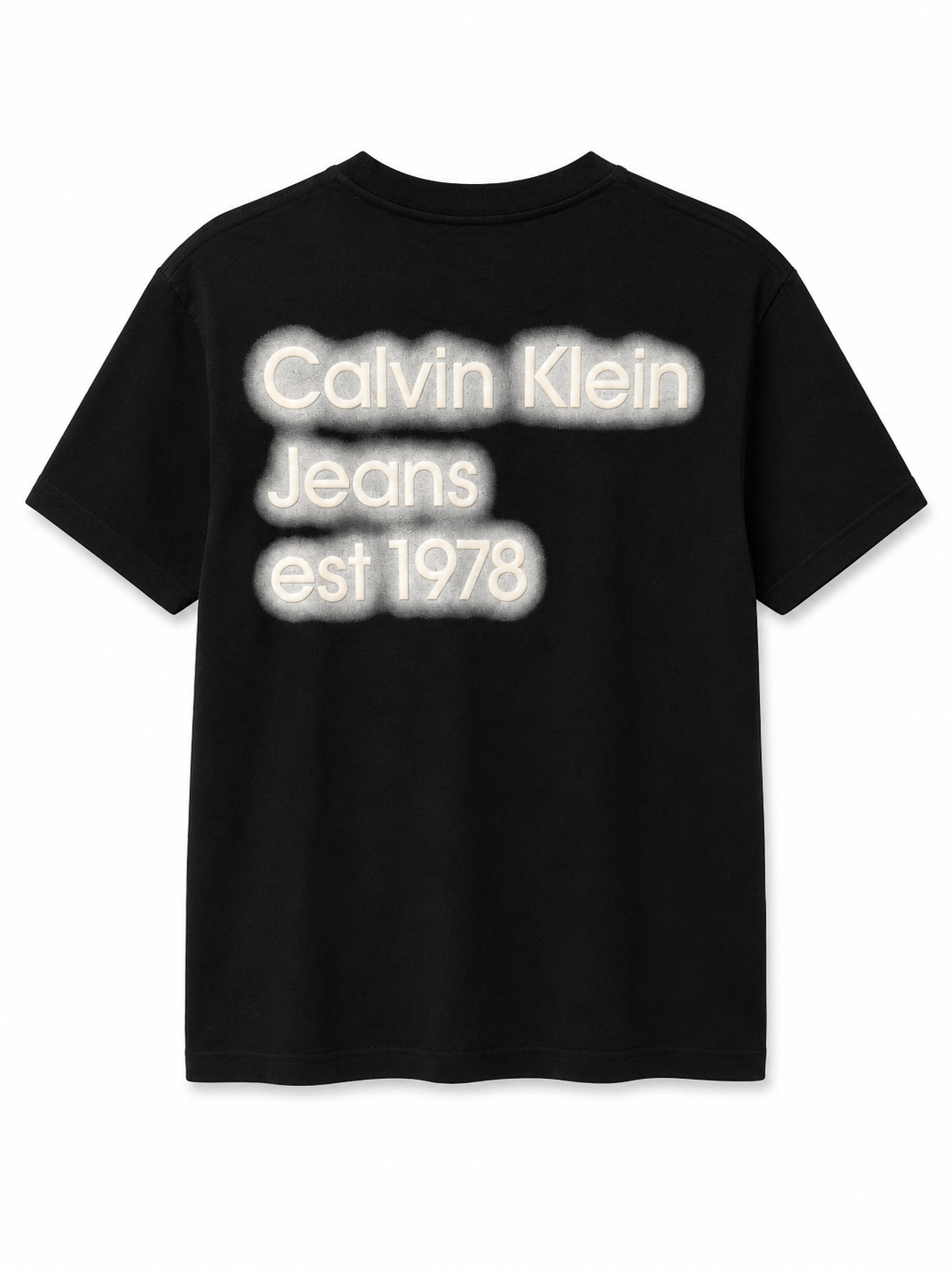 Męski T-shirt Calvin Klein Monogram Logo – Czarny