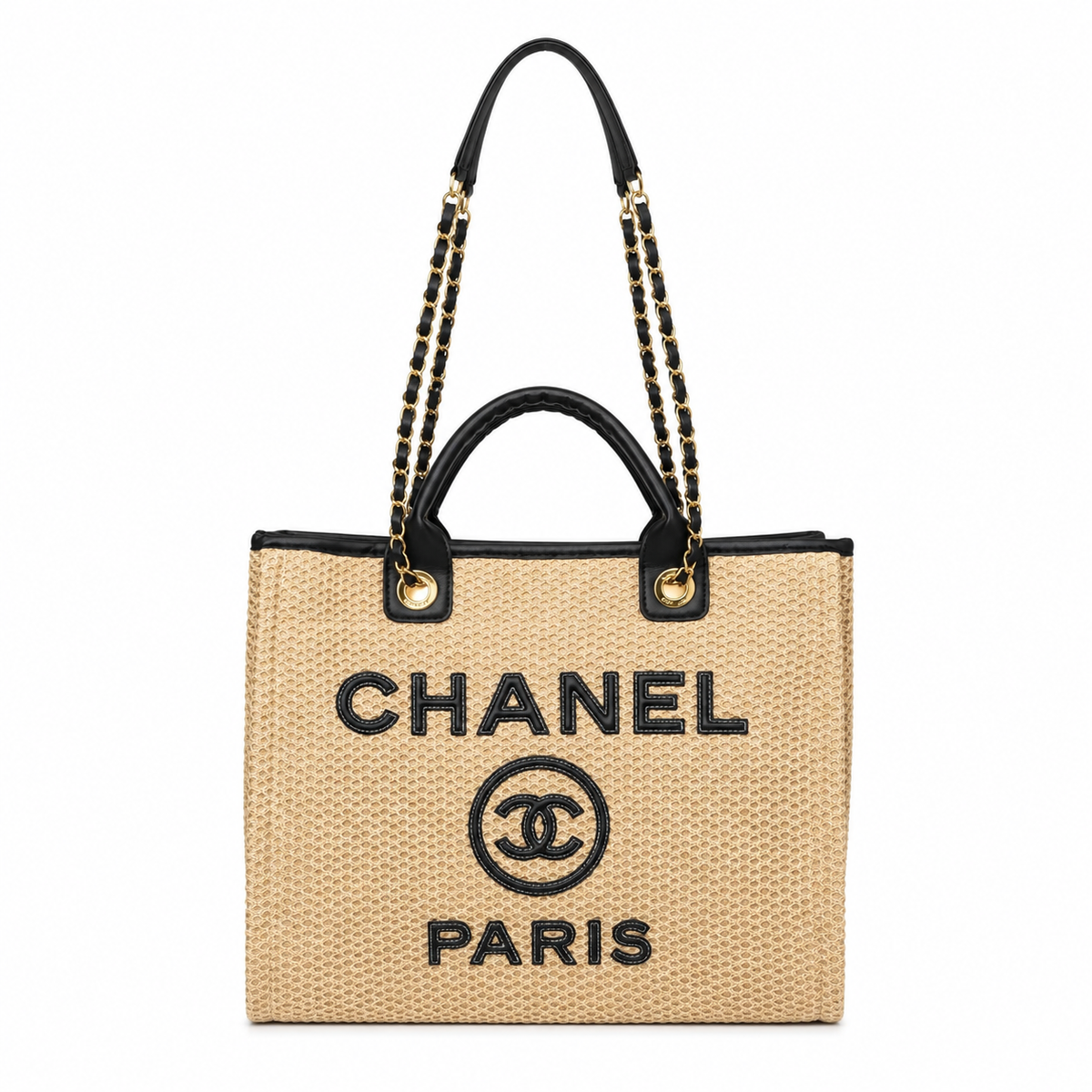 Chanel – Luksusowa damska torba plażowa z kosmetyczką