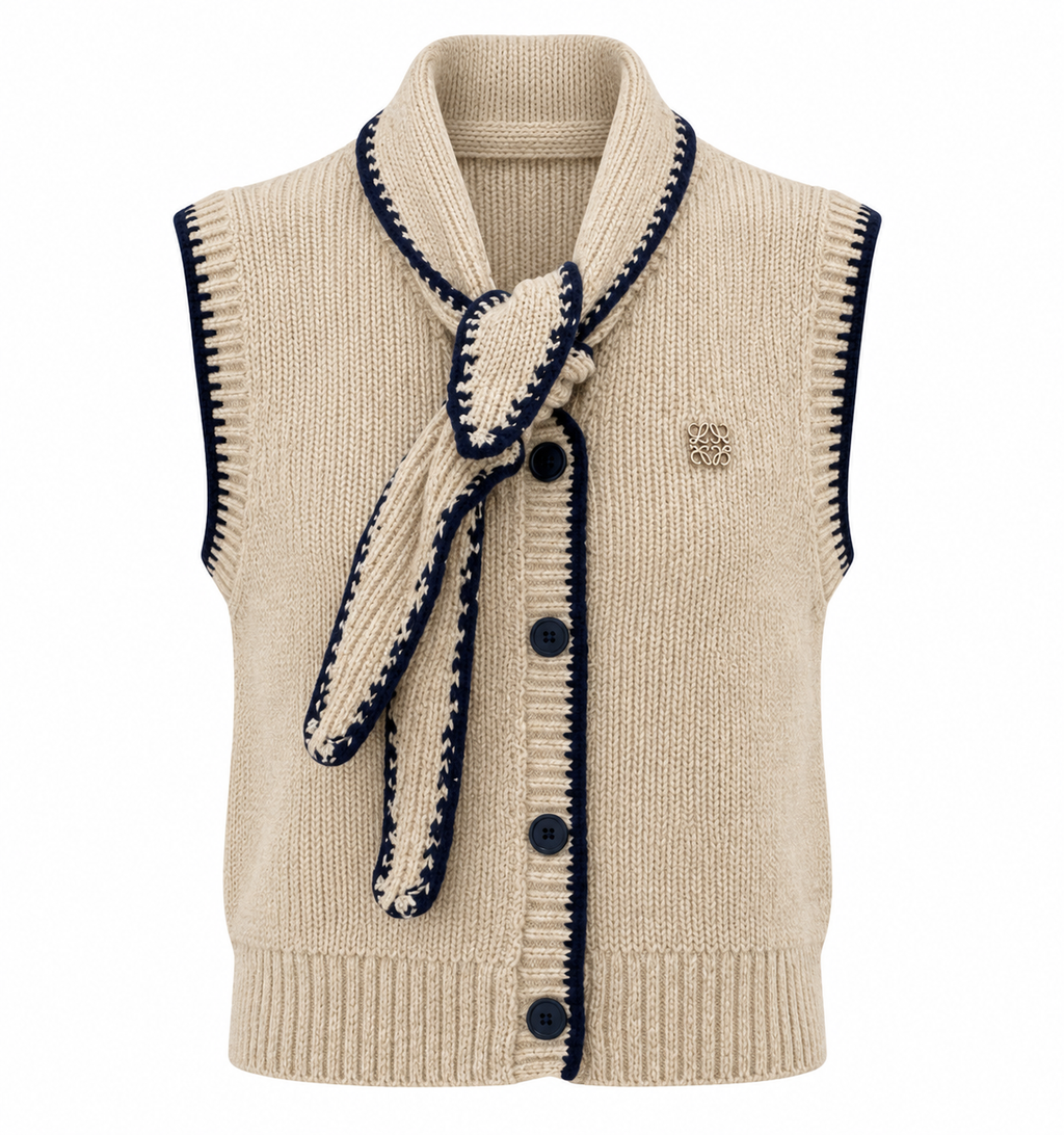 Damski kardigan Hermès – czarno-biały w motywy H (kopia)