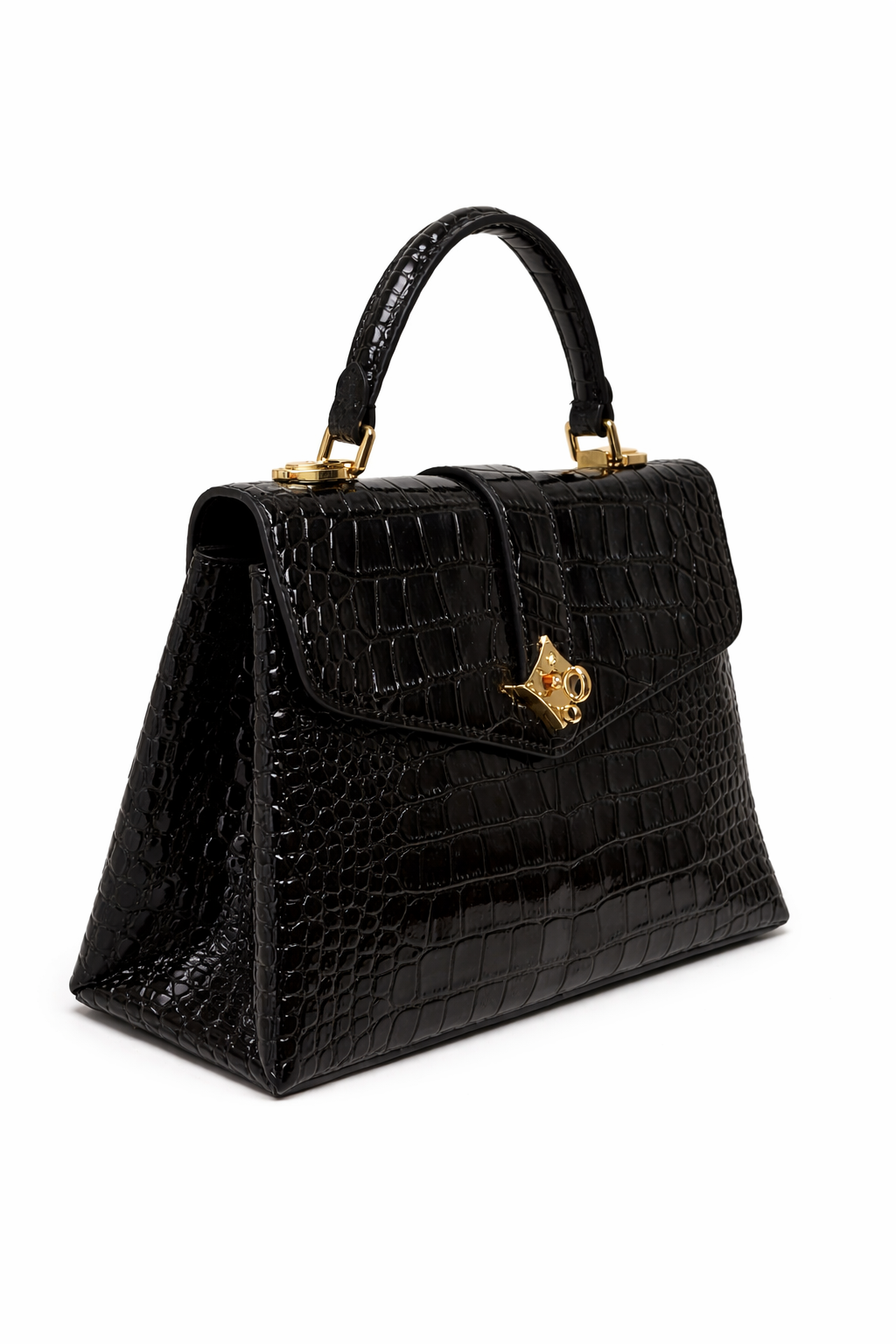 Torebka damska Louis Vuitton – Croco Effect Top Handle Bag Black