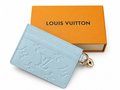 Damski etui na karty Louis Vuitton Monogram Empreinte Card Holder with Charm – niebieski