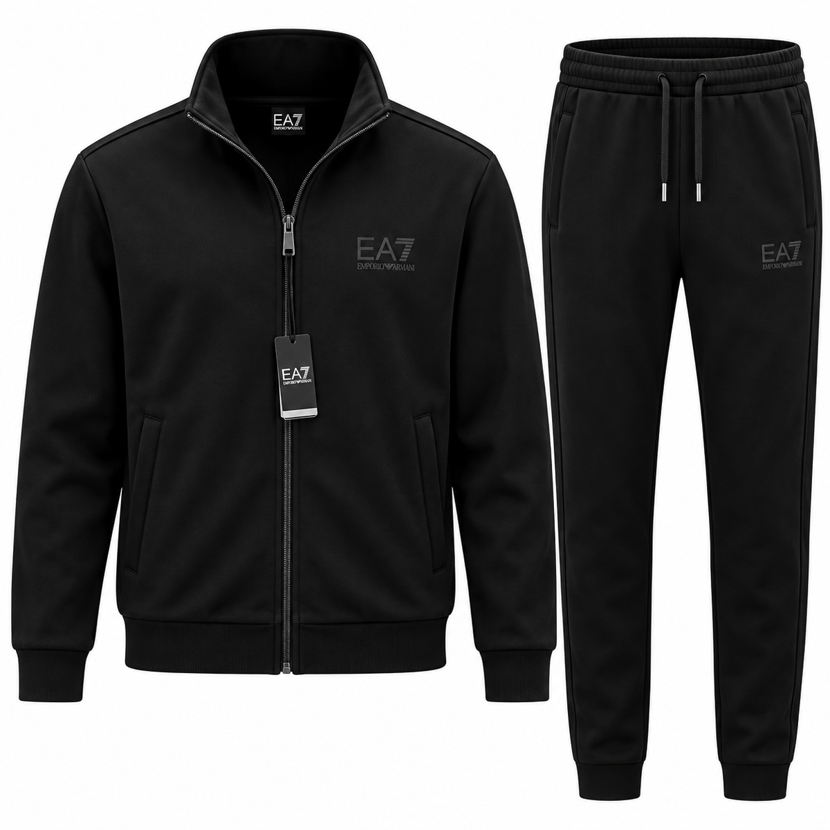 Męski komplet sportowy EA7 Emporio Armani – czarny