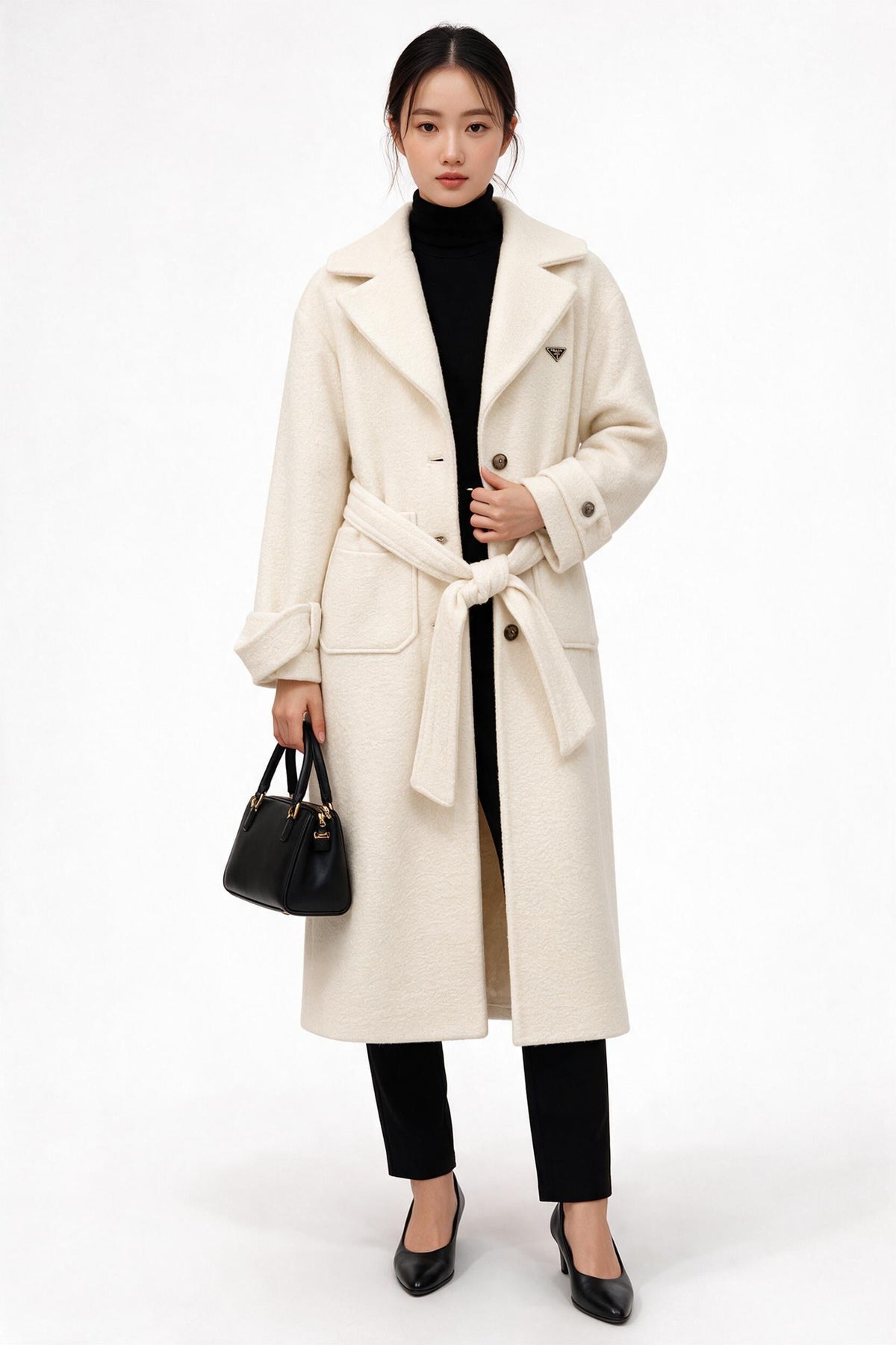 Дамска плетена рокля LOEWE в тъмносив цвят – Oversized модел (Copy)
