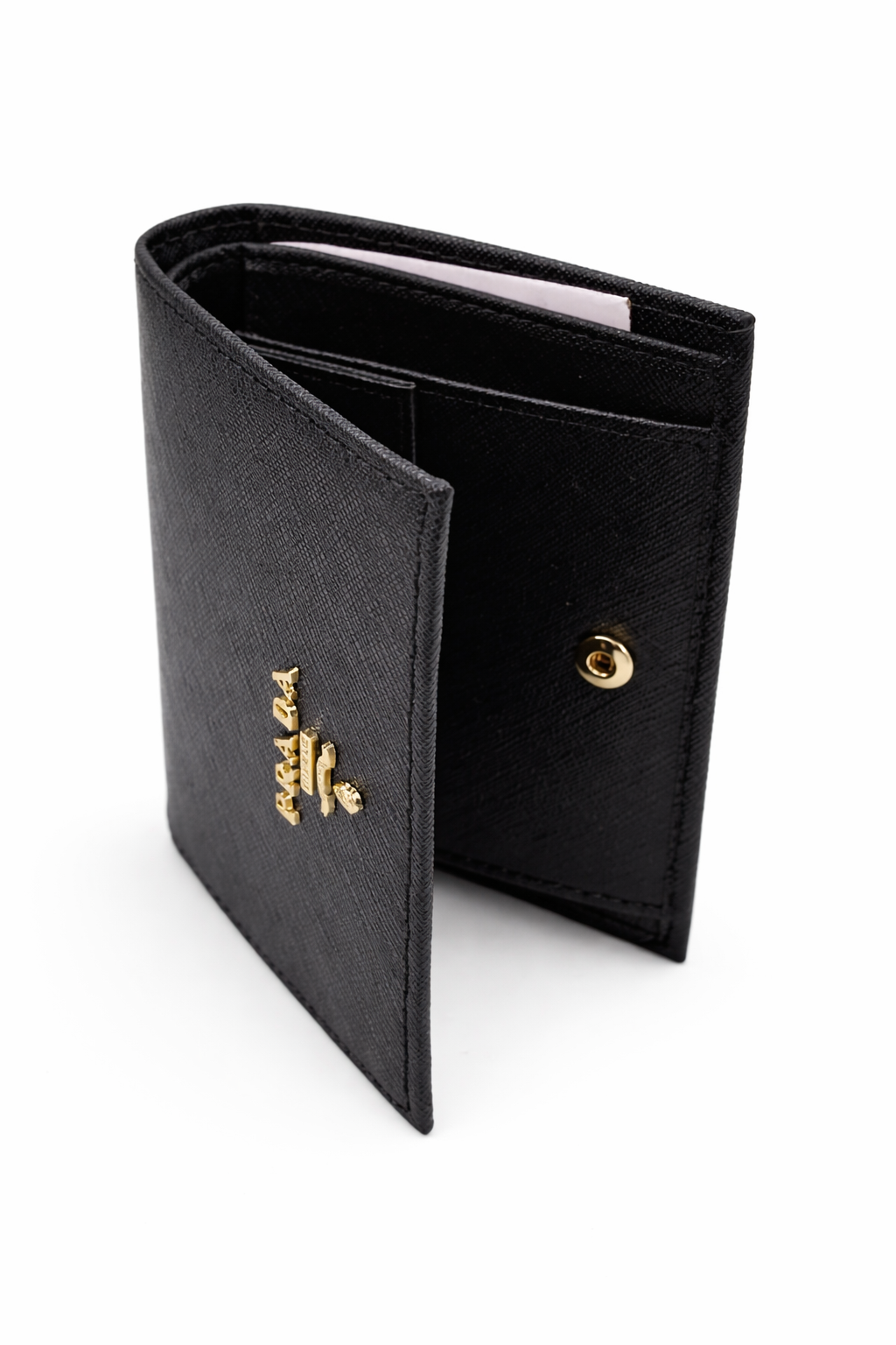 Portfel damski Prada – Saffiano Leather Wallet – Czarny