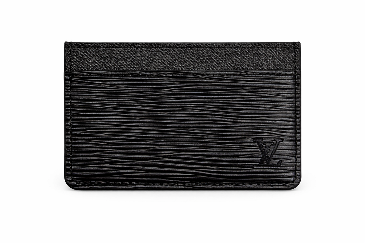 Męskie etui na karty Louis Vuitton Epi Leather – czarne