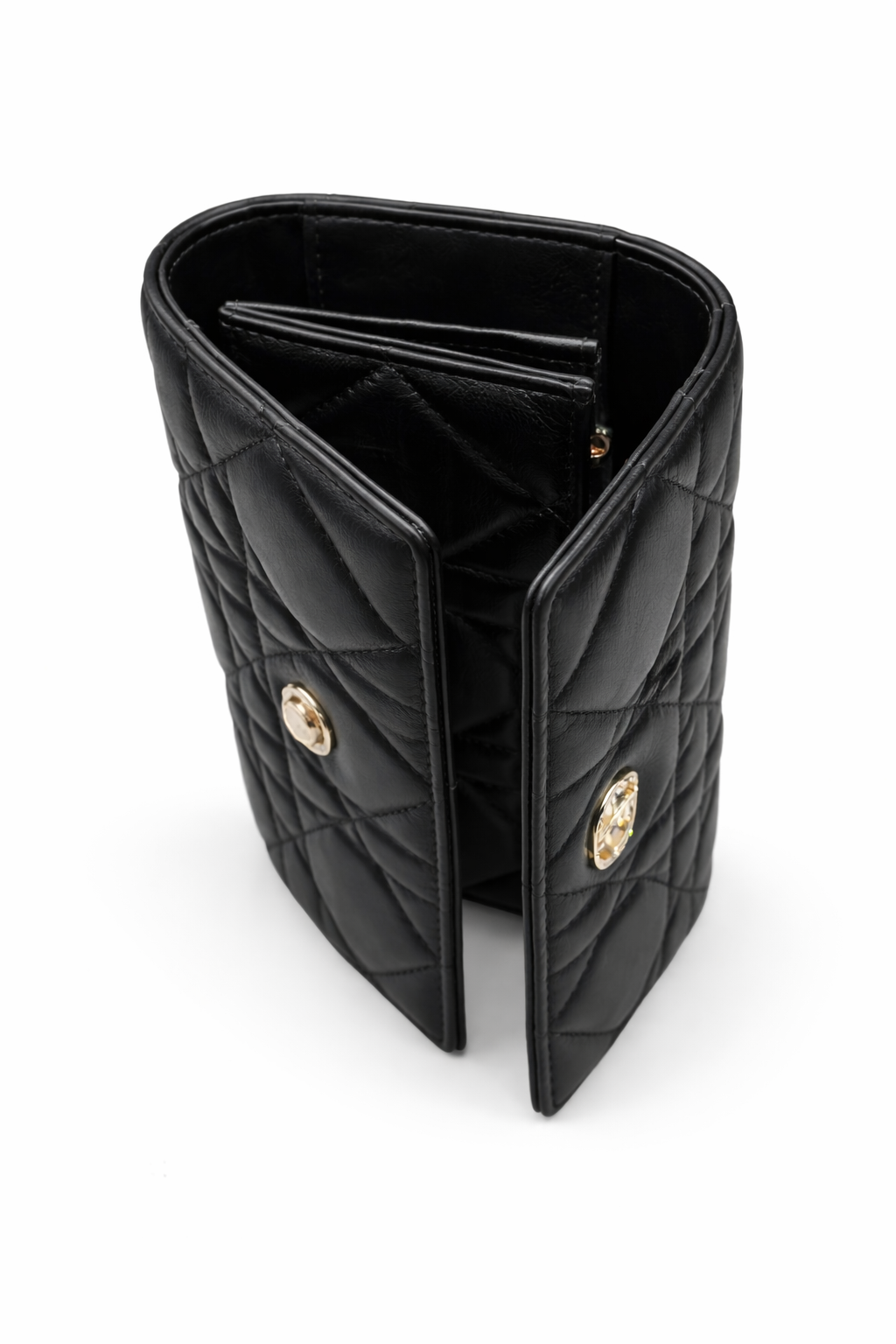 Portfel damski Christian Dior Caro Long Wallet Cannage – czarny