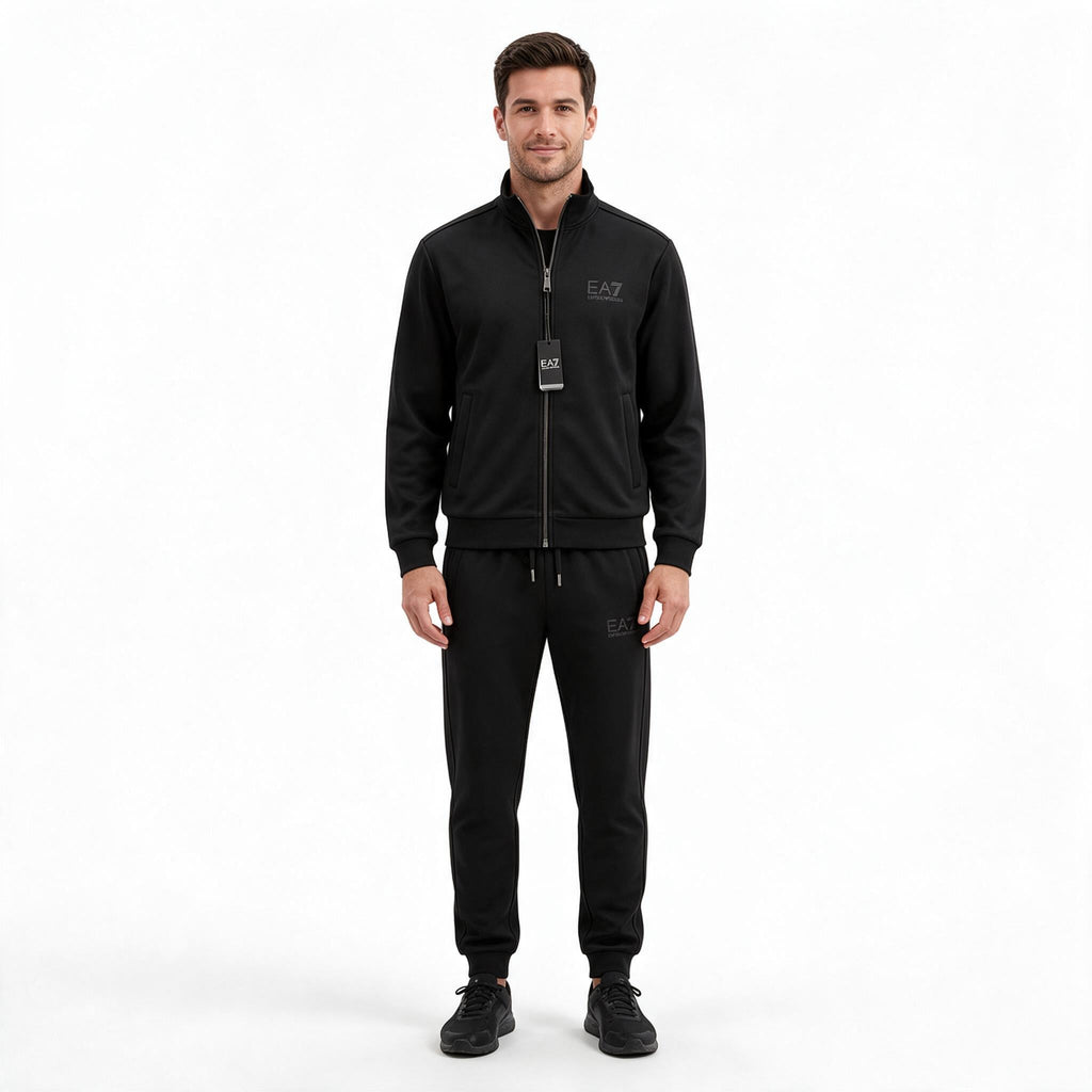 Męski komplet sportowy EA7 Emporio Armani – czarny