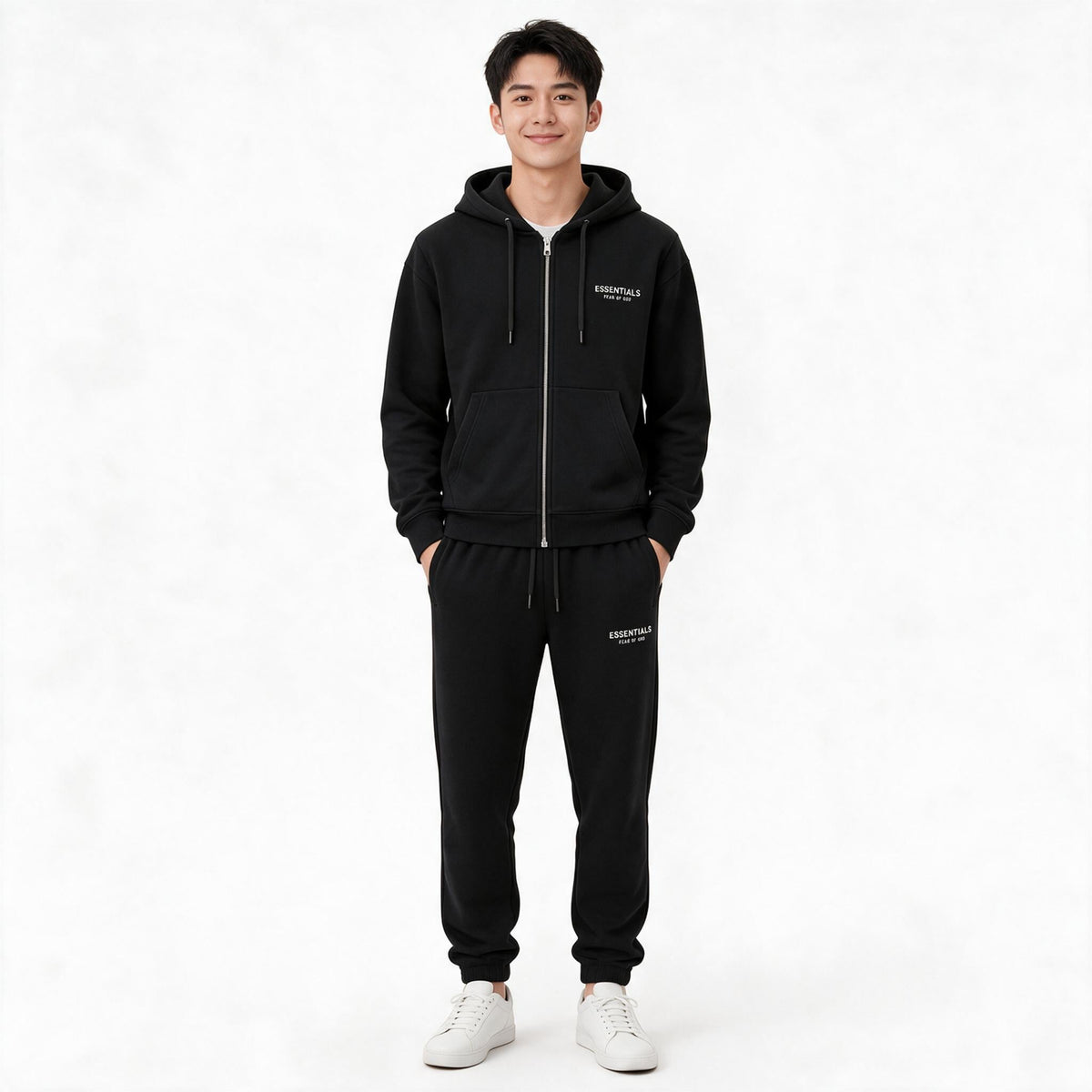 Męski komplet sportowy Essentials Fear of God – czarny (Kopia)