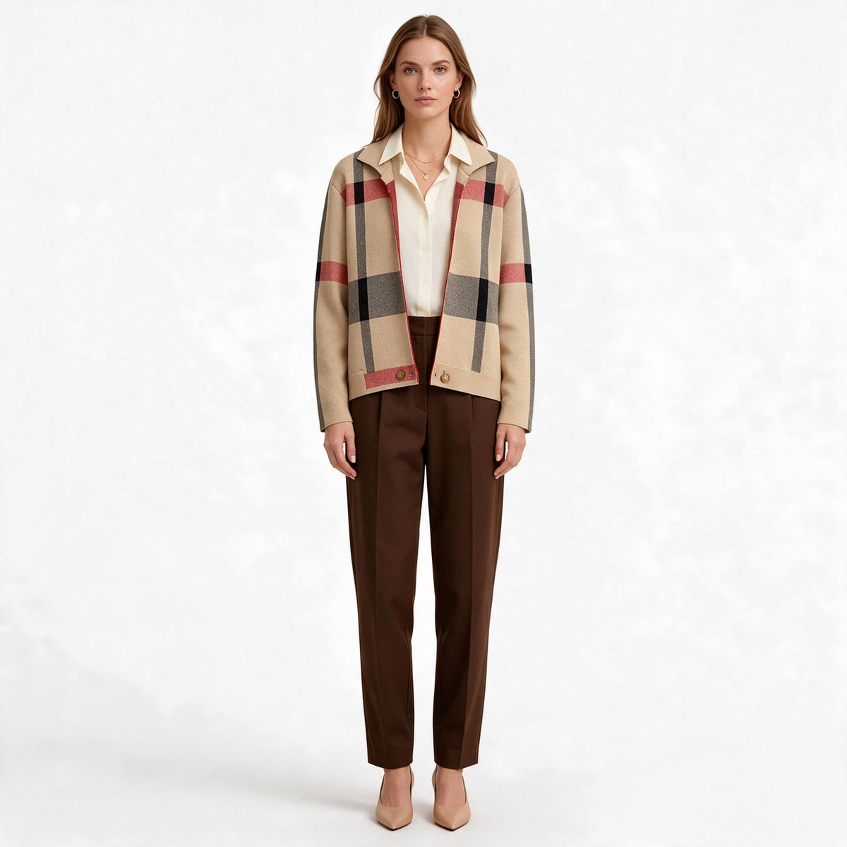 Дамска плетена жилетка Burberry – Icon Check (Copy)