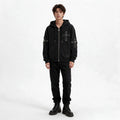 Męska bluza z kapturem Chrome Hearts z ozdobnymi krzyżami – czarna