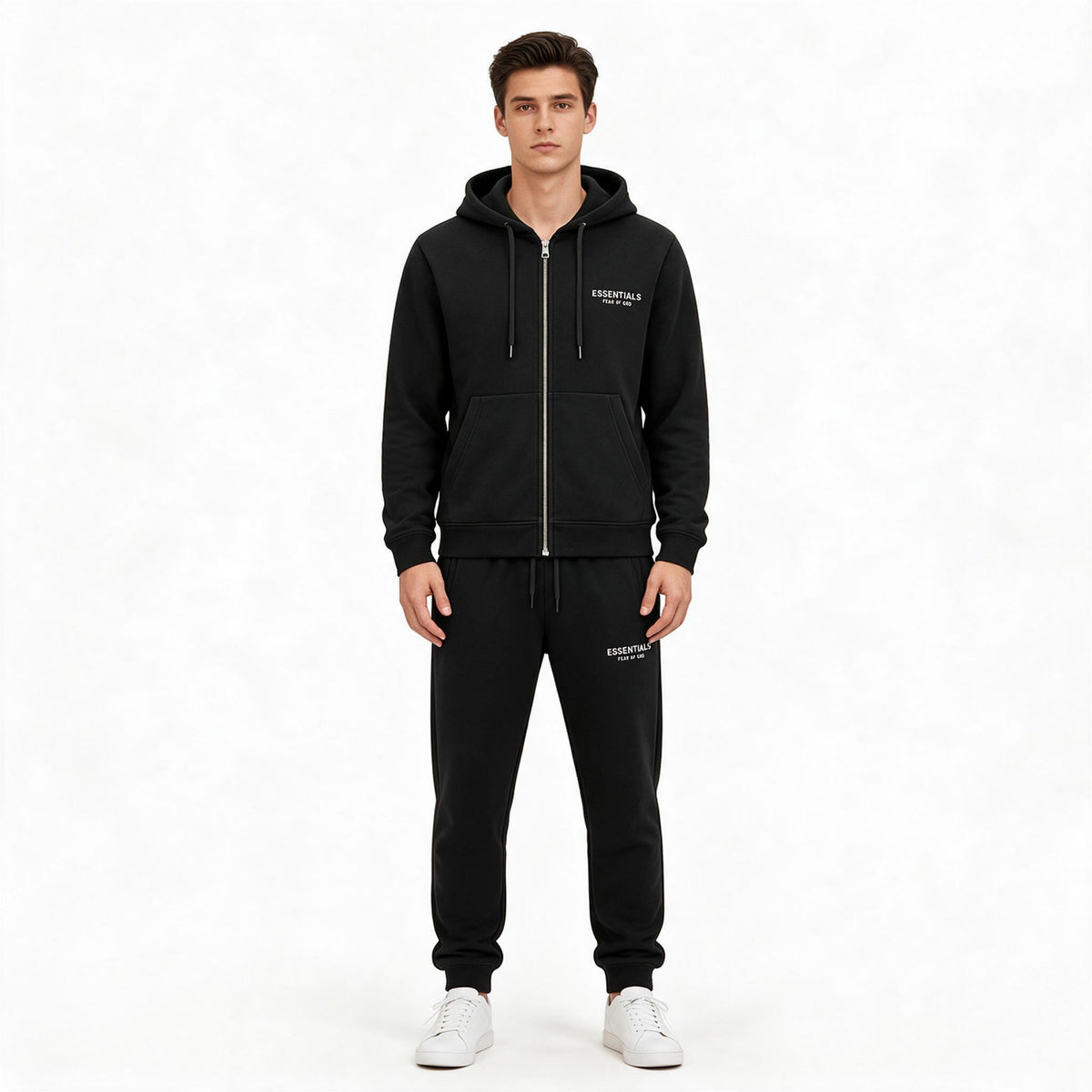 Męski komplet sportowy Essentials Fear of God – czarny (Kopia)
