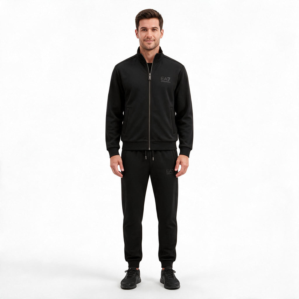 Męski komplet sportowy EA7 Emporio Armani – czarny