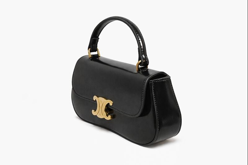Torebka damska CELINE – elegancka skórzana torebka z krótką rączką i paskiem na ramię