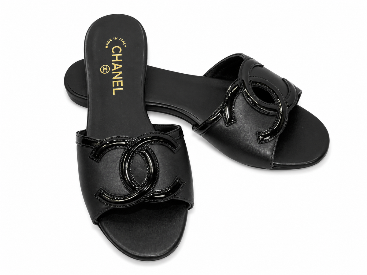 Klapki CHANEL „Éclat Noir” – ekskluzywna jakość