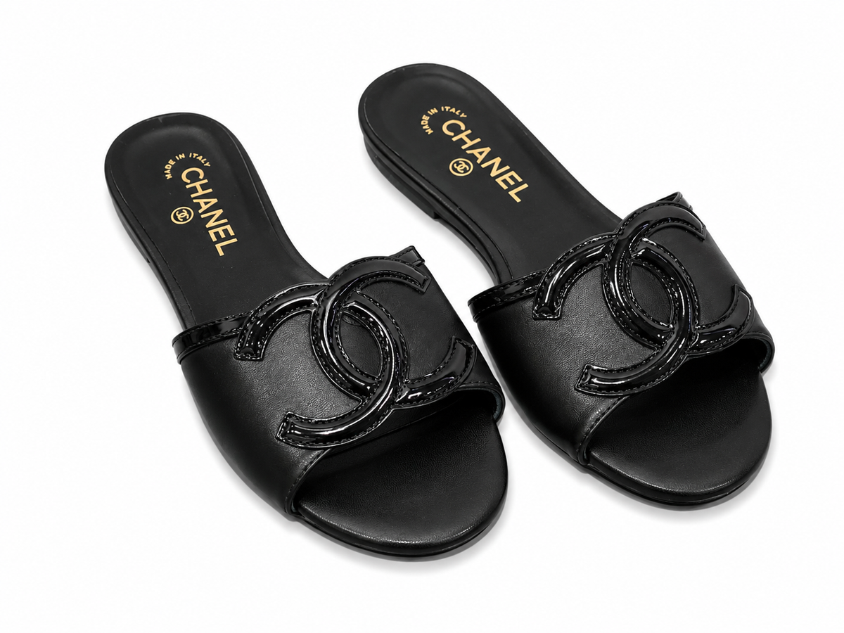Klapki CHANEL „Éclat Noir” – ekskluzywna jakość